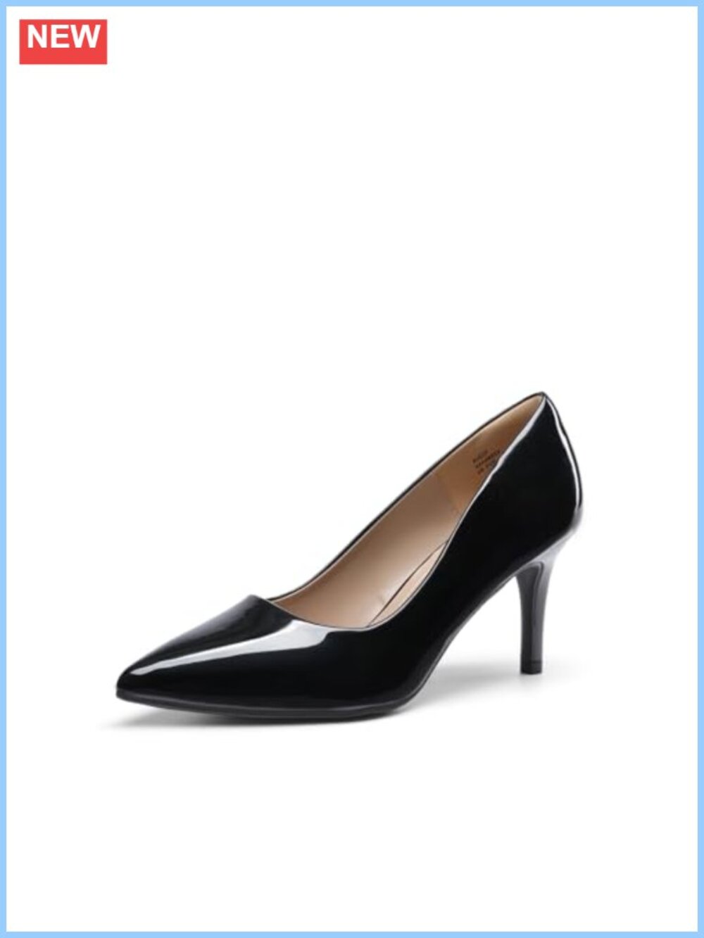 Faux Leather Stiletto Heel Pumps Women's 3in Slip-On Party Shoes